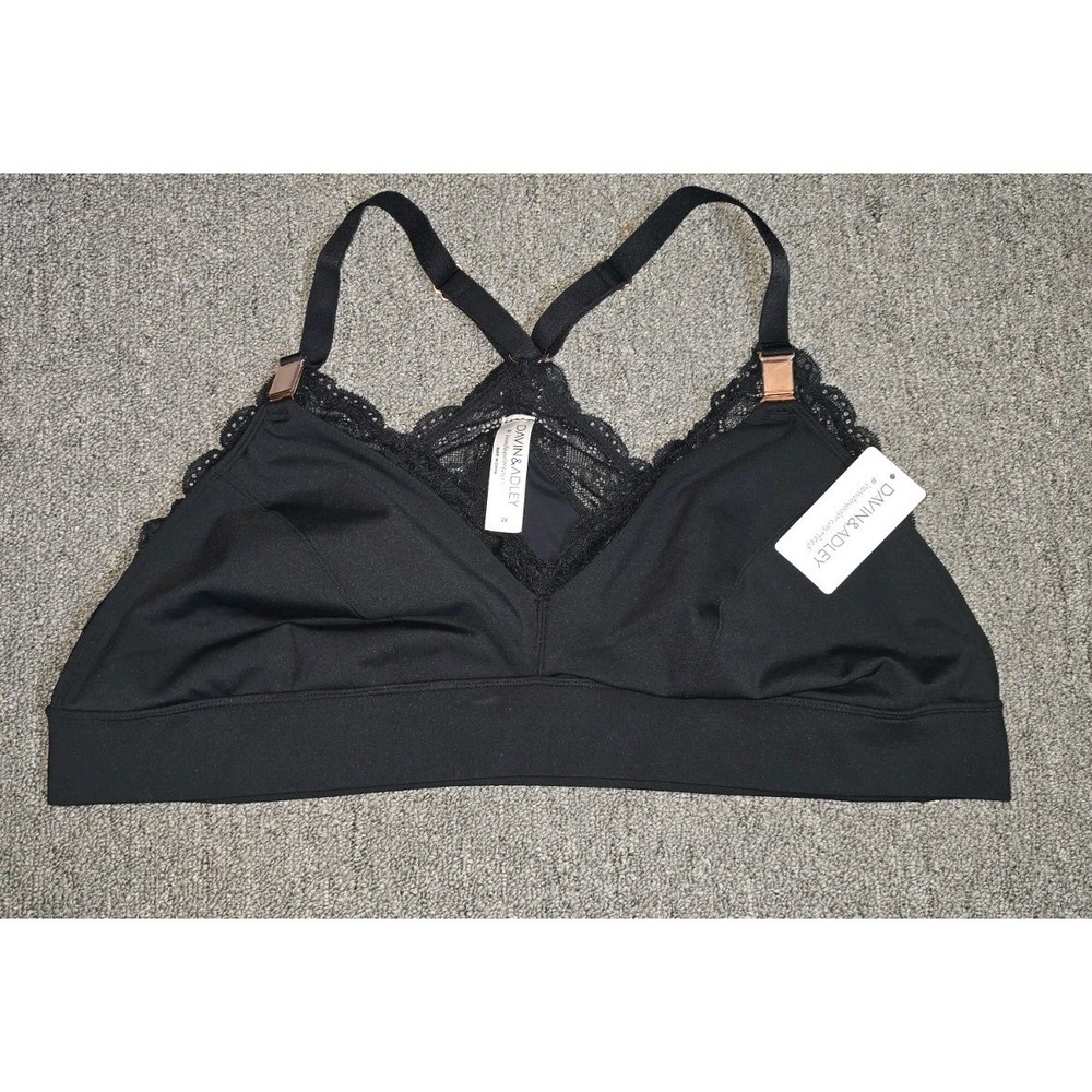 Davin & Adley Black Ella Maternity/ Nursing Pumping Bralette Size 2x